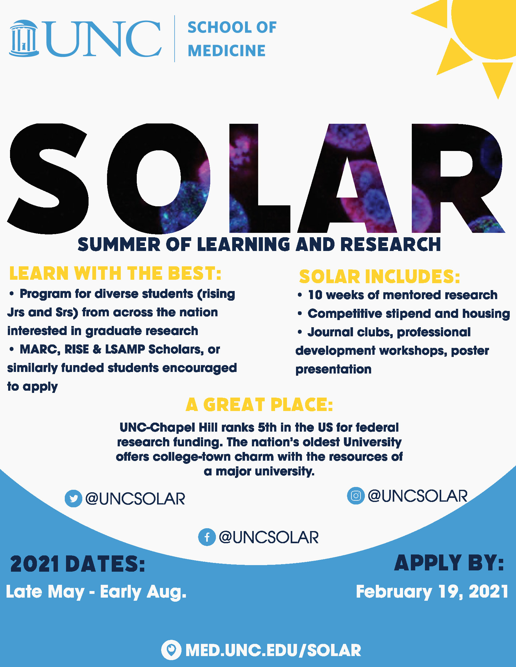 Summer Of Learning And Research program flier
